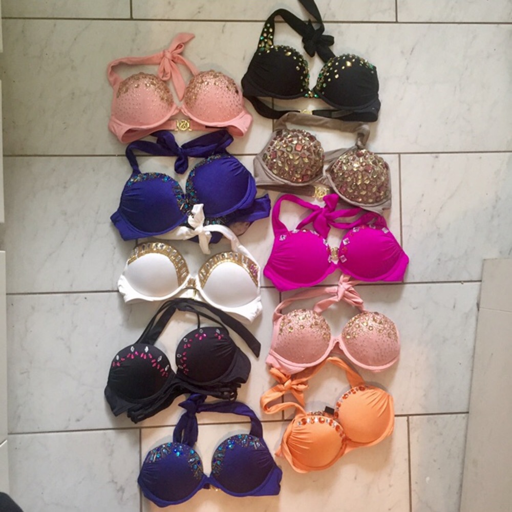 VS CRYSTAL, EMBELLISHED, BEADED BOMBSHELL SWIM